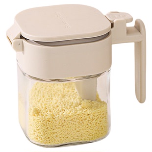 2026年新款调料盒勺料分离调料罐家用密封防潮盐罐调味瓶套装组合