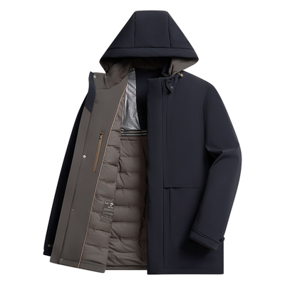 杉杉新款连帽加厚保暖男士羽绒服