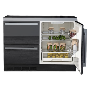 尊贵卧式冰箱家用全嵌入式底部散热台下抽屉橱柜内嵌式小型矮冰柜