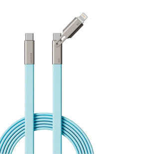 240w软硅胶二合一数据线适用iPhone17/16/14华为安卓Pro充电线typec数据线一拖二PD快充线