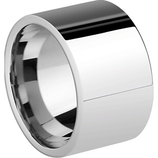 镀黄金扳指宽版钨金戒指男士指环宽面大光板钨钢光面板戒食指个性