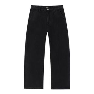 CLIMAX VISION石墨酵洗做旧廓形弯刀牛仔裤男美式休闲直筒长裤