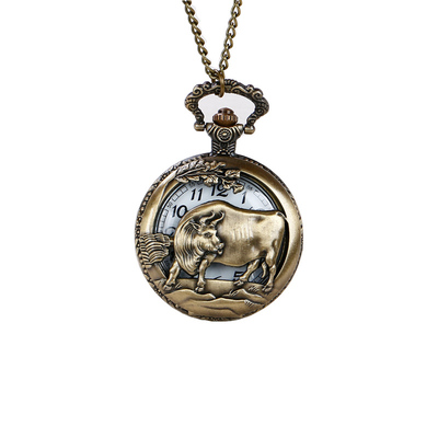 大号镂空十二生肖男女款项链怀表