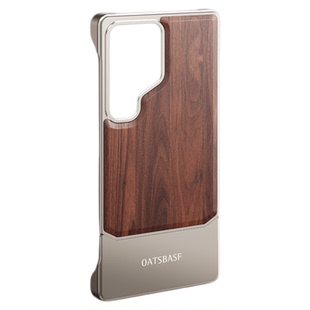 EARY胡桃木适用三星GalaxyS25Ultra手机壳实木金属无边框外壳S25u后壳magsafe磁吸新款高级木质专用保护套