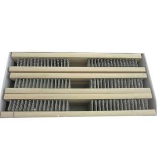 木柄钢丝刷文玩清理去污除锈钢丝刷钢丝镀铜刷子厨房清洁带柄钢丝