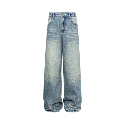 FORNINES阔腿直筒牛仔裤