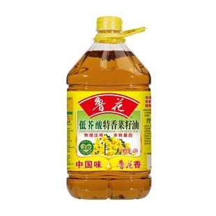 鲁花低芥酸特香菜籽油4L食用油 非转基因 物理压榨 桶装