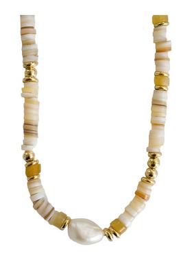 珍珠天然贝壳拼接女项链