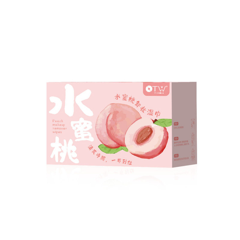 otw卸妆湿巾24片水蜜桃独立卸妆湿巾