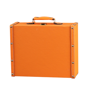 欧式复古怀旧皮箱老式木质手提箱收纳整理储物箱民国拍摄道具箱