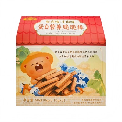 胜山屋蛋白脆脆棒虾肉味牛肉味