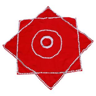 北舞考级麻纱红色手绢花舞蹈手绢扭秧歌跳舞手帕东北二人转手绢