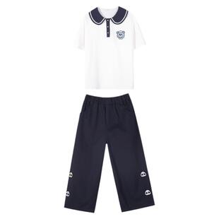 初中生套装少女夏季日系JK短裤海军领学院风2025年新品短袖两件套
