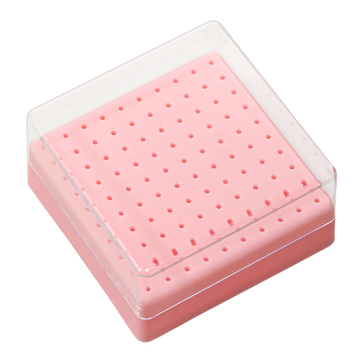 美甲打磨头收纳盒100孔防尘整理收纳盒大容量钻头展示架卸甲工具