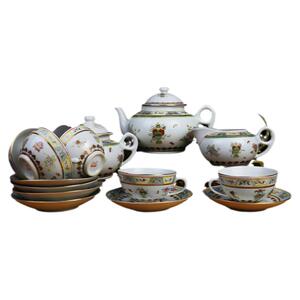 景德镇567老厂货瓷粉彩15头茶具