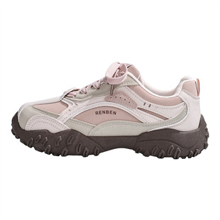 人本加绒登山鞋女款2025秋冬新款百搭爆款运动鞋子厚底休闲德训鞋