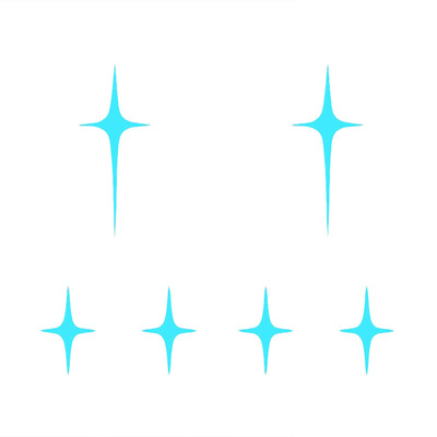 手指向流星的方向星星防水纹身贴