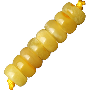 天然原矿琥珀蜜蜡隔片垫片算盘珠手串单颗散珠6隔珠DIY小配饰配件