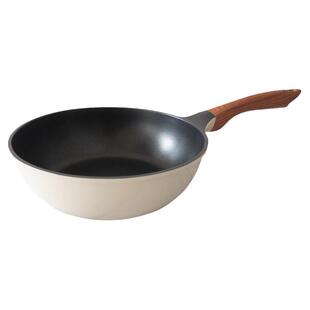 韩国麦饭石不粘锅小炒锅家用平底锅一两人食用不沾超轻便炒菜锅具