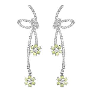 [HEFANG何方奥莱]何方珠宝蔷薇丝带耳环女轻奢耳坠耳钉耳饰礼物女