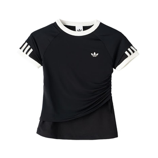 adidas阿迪达斯三叶草女装潮流时尚舒适透气休闲短袖T恤 KW4528