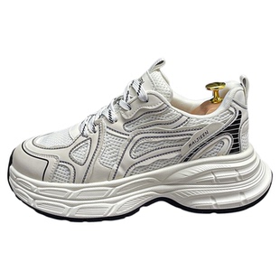 老爹鞋2026夏季透气薄款男鞋增高厚底网面鞋子男款百搭运动休闲鞋