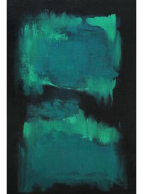 原创手绘油画抽象简约客厅落地画