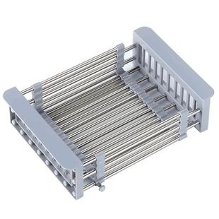 可伸缩厨房水槽置物架放碗碟盘沥水架洗碗池收纳沥水蓝水池上用品