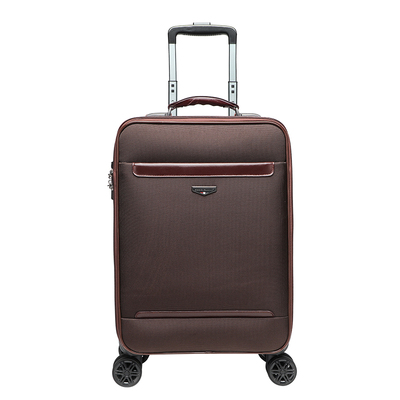 牛津布头层牛皮静音万向轮商务