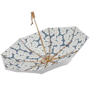 新款双层太阳伞女超强防晒防紫外线折叠晴雨两用黑胶遮阳伞upf50+