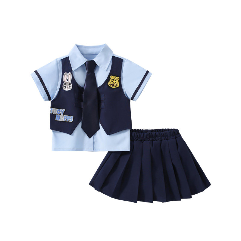 Hi！Fish女童兔子警官套装夏装