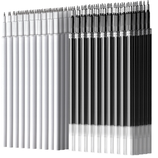 st笔芯按动笔速干大容量中刷题笔芯0.5mm黑色黑笔按动式性笔芯替芯葫芦头学生用考试圆珠笔按压式替芯批发