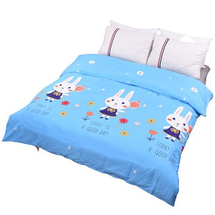 微瑕疵处理纯棉被套ab面A面全棉布B面法兰绒学生宿舍被罩褥套床垫