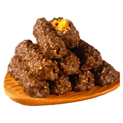 锦大花生夹心巧克力棒能量棒充饥