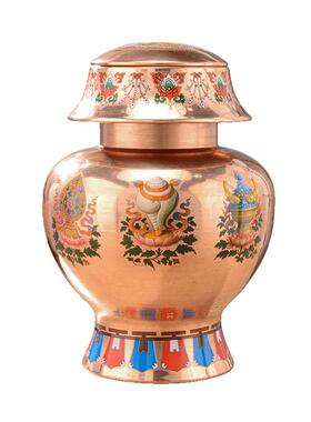 闯隆彩绘镀锌铁复合铜吉祥宝瓶