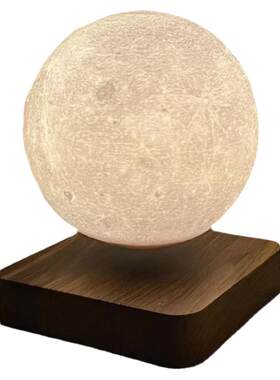 旋转月球灯月亮星球星空灯小夜灯卧室睡眠灯磁悬浮台灯七夕送女友