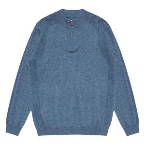 King Deer/鹿王羊绒衫男士半高领拉链变换组织套头衫舒适保暖