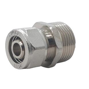 加厚全铜铝塑管接头卡套外丝直接 地暖管接头 太阳能铜配配件4分