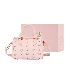 麦斯卡HelloKitty联名波士顿包女新款时尚斜挎手提枕头包生日礼物