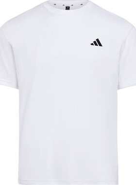 adidas阿迪达斯男子三条纹健身速干上衣运动休闲短袖T恤KU8727