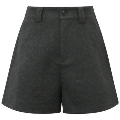 朵以通勤高智感毛呢短裤