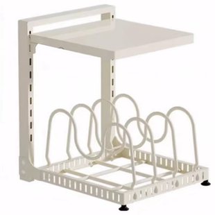 锅具收纳架厨房置物架多层橱柜内下水槽多容量放锅架多功能可调节