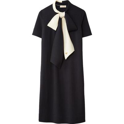 【线上专享】TORY BURCH 汤丽柏琦 系结针织短袖连衣裙 63205
