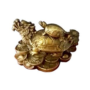 创意龙龟摆件铜子母斗三煞是非壁刀天斩墙角路冲反弓镇宅客厅招财