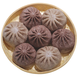 黑米紫薯包早餐速冻面点小孩学生好吃的早饭速食蒸包子馒头半成品
