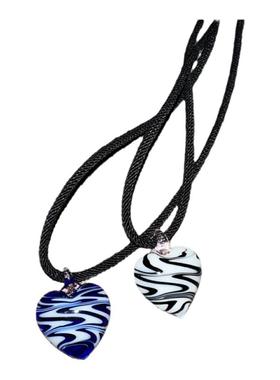 玻璃琉璃爱心吊坠长绳项链