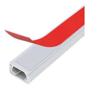 自粘免打孔背胶明线装饰方形白色pvc自粘线槽明装塑料墙面走线槽