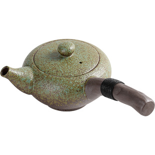 碌心 中式复古茶壶粗陶侧把壶泡茶器家用单壶茶水壶办公功夫茶具