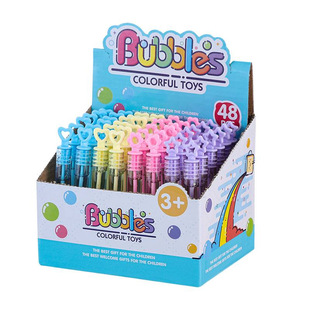 48支装变色七彩迷你泡泡棒小号泡泡机试管泡泡胶吹泡泡水玩具户外