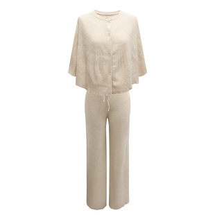 THE SWAN司凰轻奢 娇娇矜贵两件套 温柔风山羊绒斗篷/针织长裤子